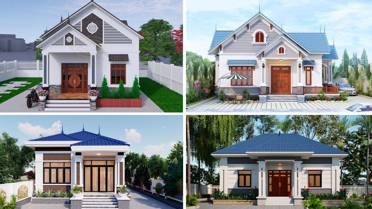 nhà 8x12m cấp 4 mái thái
