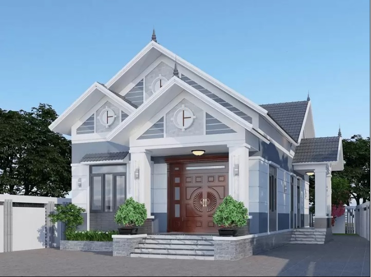mẫu nhà cấp 4 mái thái đẹp 8x12m