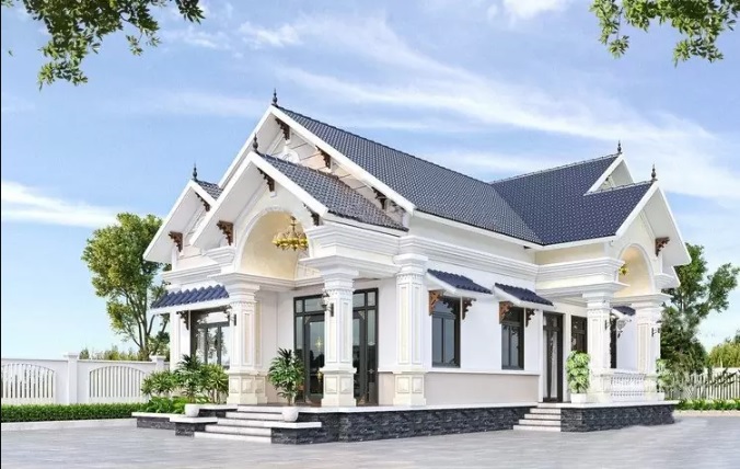 nhà cấp 4 mái thái 8x12 hiện đại 3 phòng ngủ