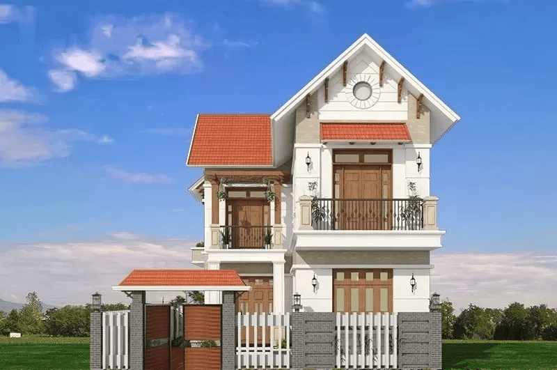 mẫu nhà ống 2 tầng đẹp ở nông thôn