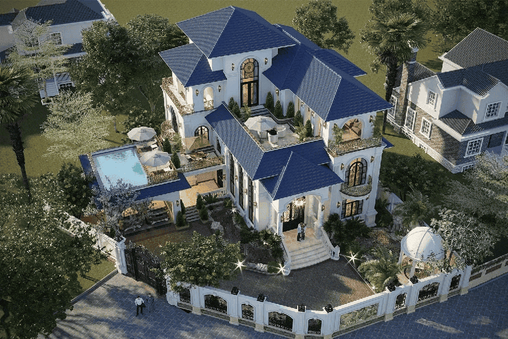 biệt thự 2 mặt tiền có bể bơi