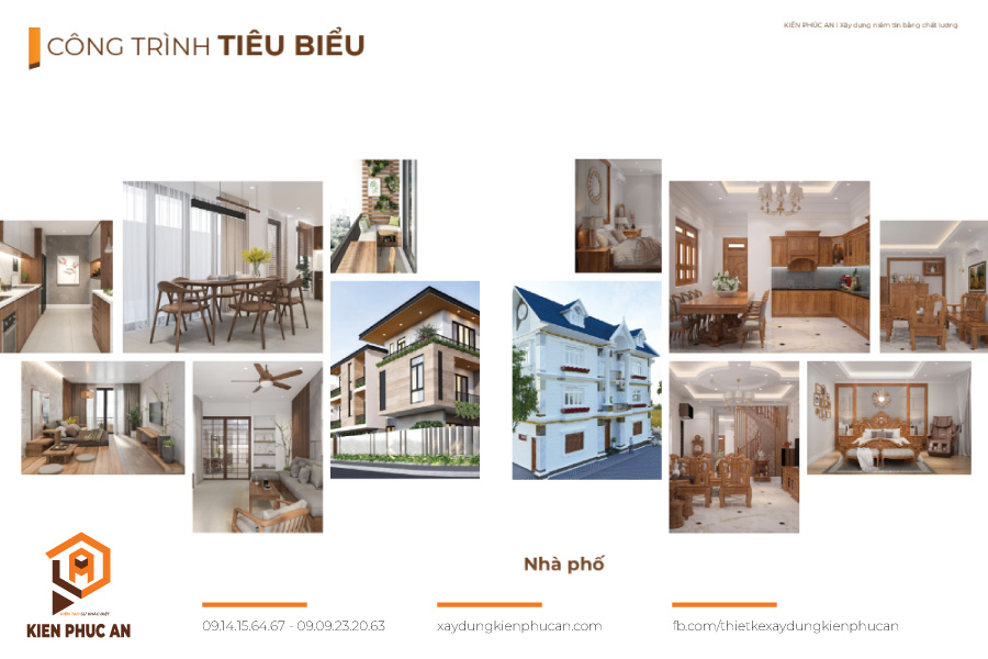 Các dự án tiêu biểu nhà phố của Kiến Phúc An