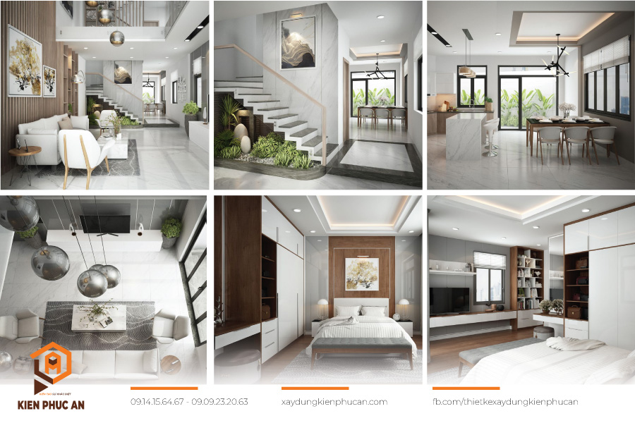 Thiết kế nhà ở vuông vức, chi tiết tối giản