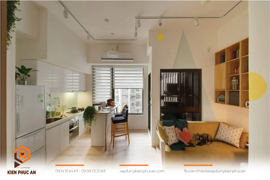 Thiết kế nội thất phòng 45m2