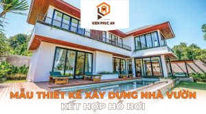 mẫu nhà sân vườn hồ bơi