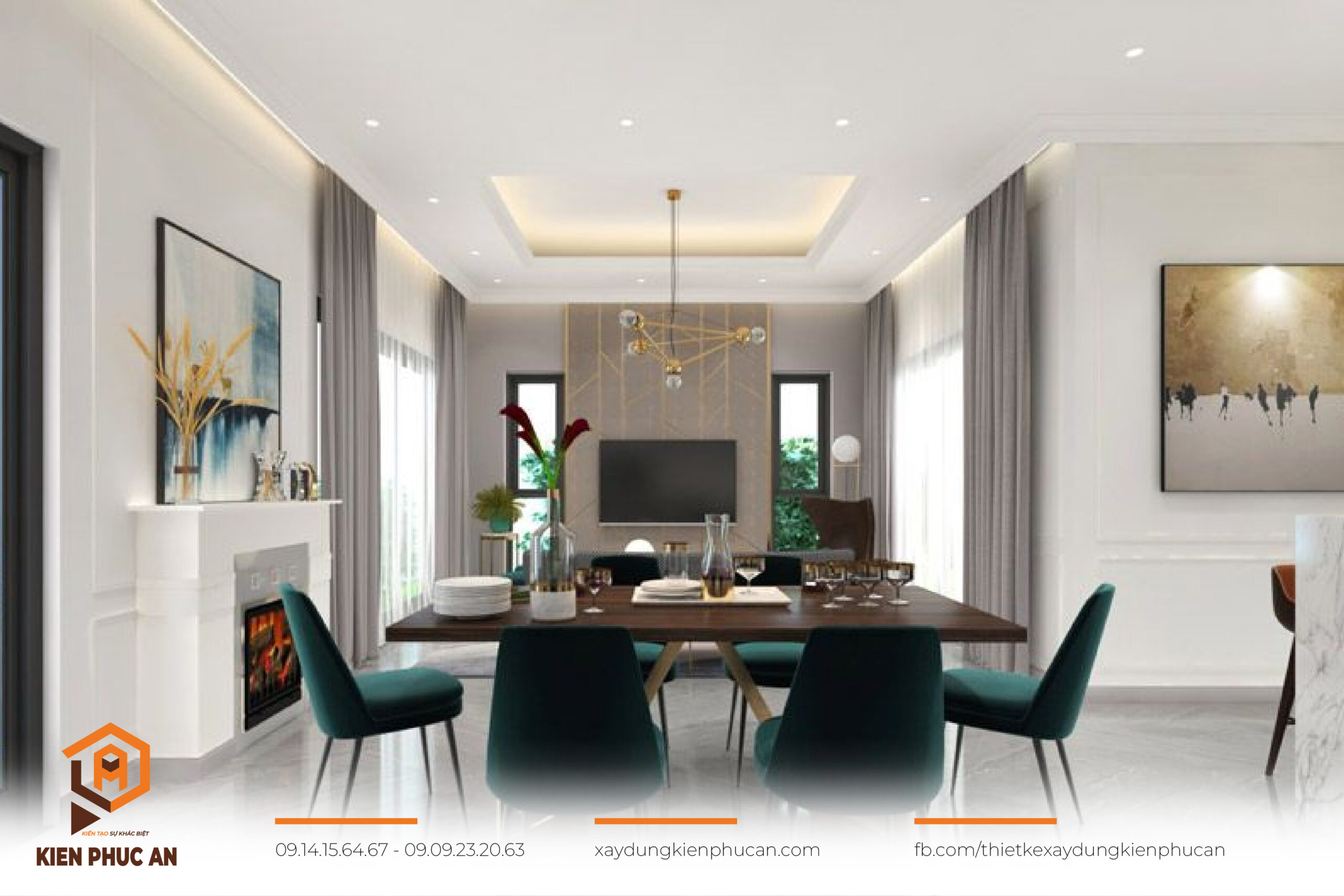 Thiết nội thất với màu sắc trung tính