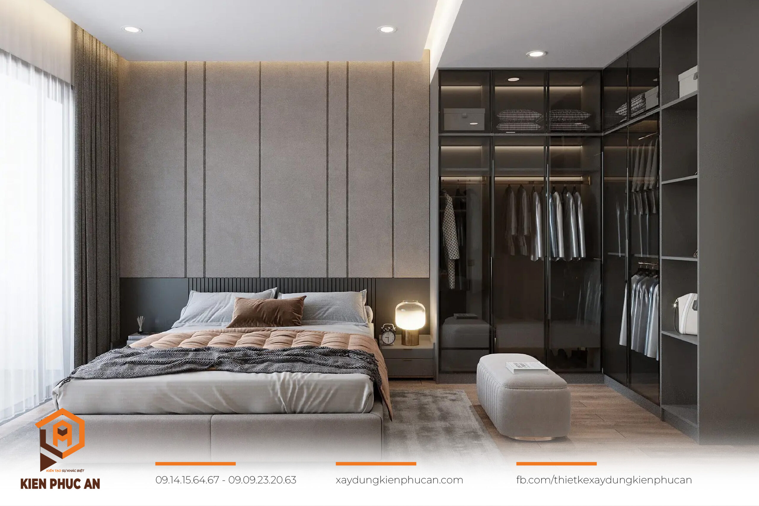 Phòng ngủ master căn hộ