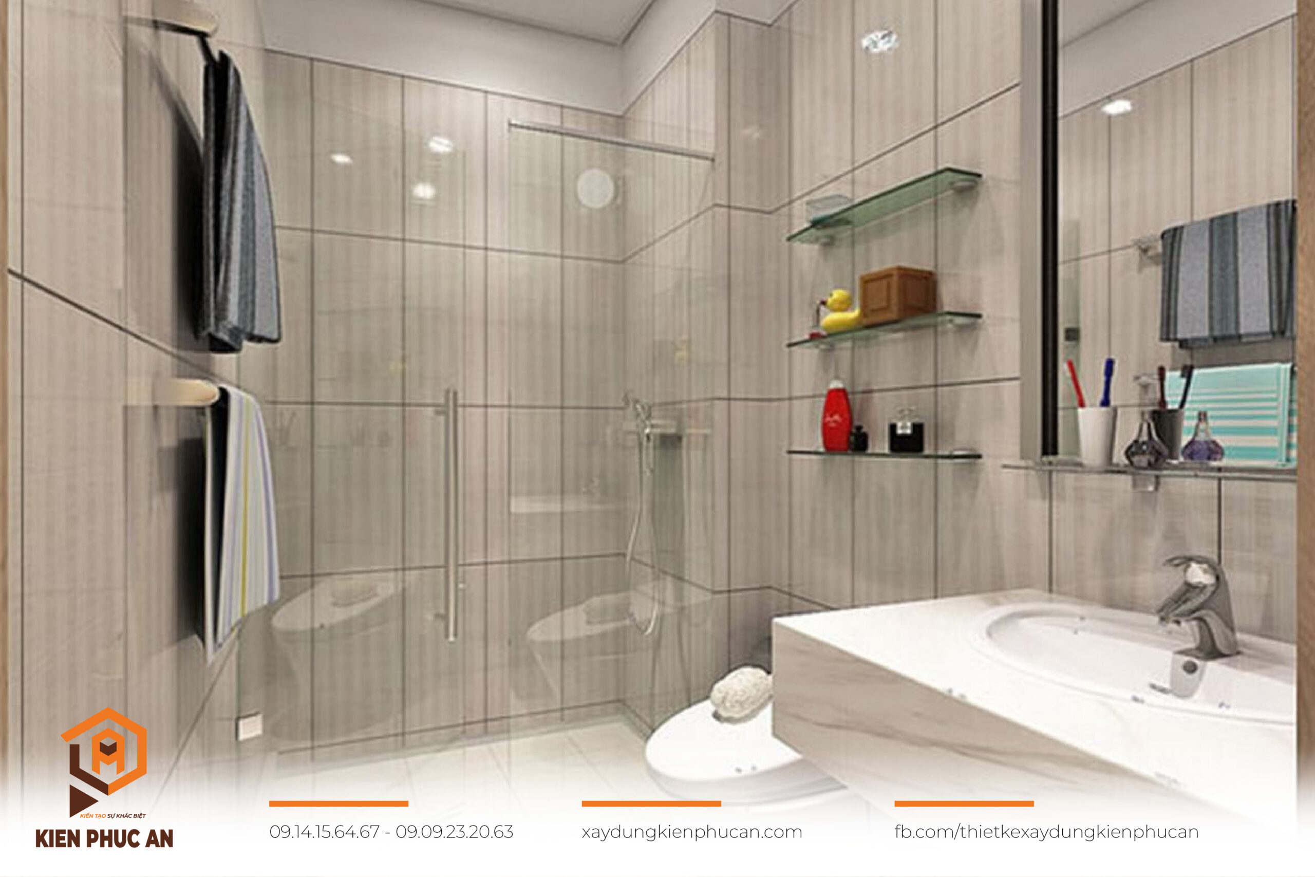 Nội thất nhà vệ sinh của căn chung cư