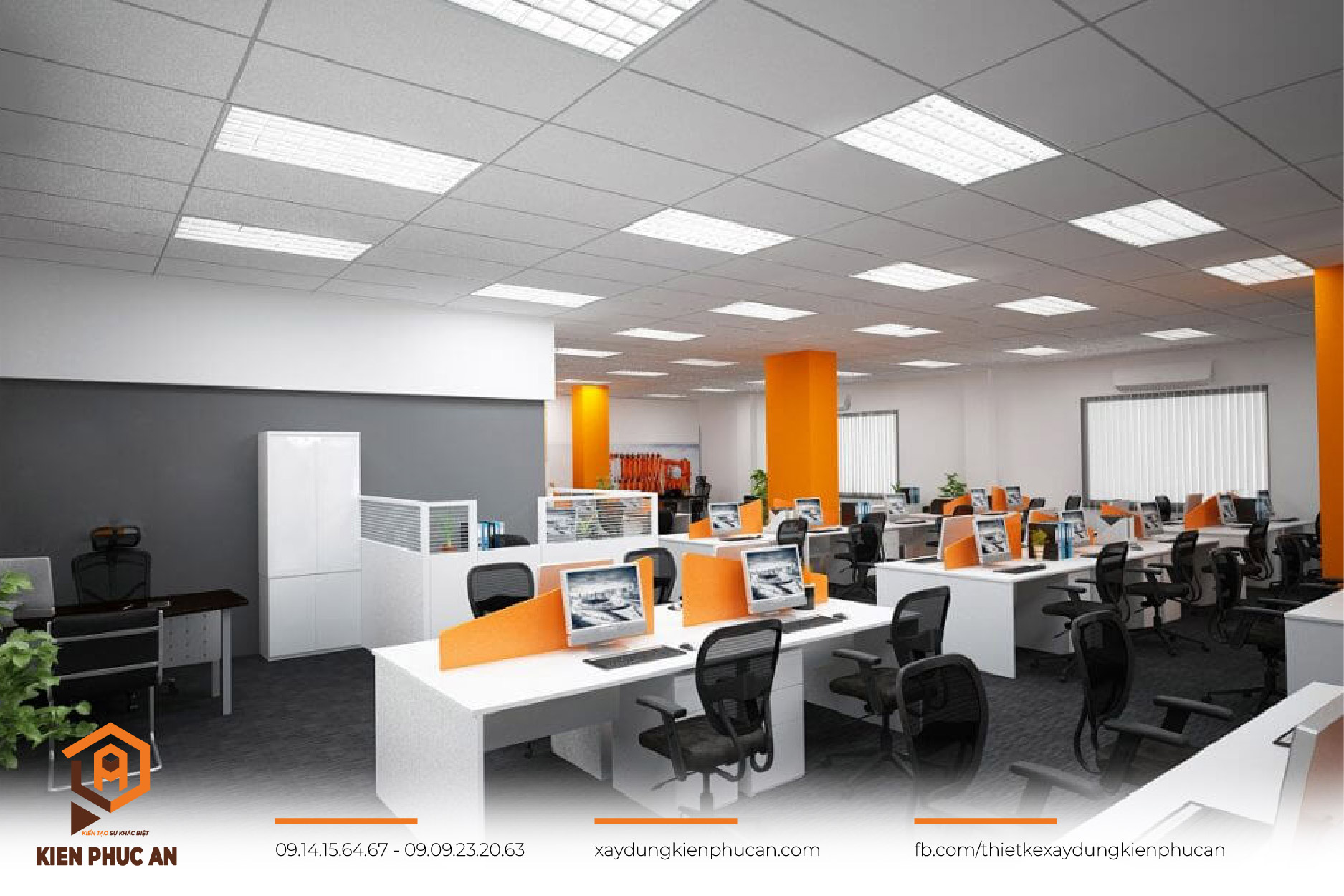 Không gian văn phòng mang màu sắc thương hiệu