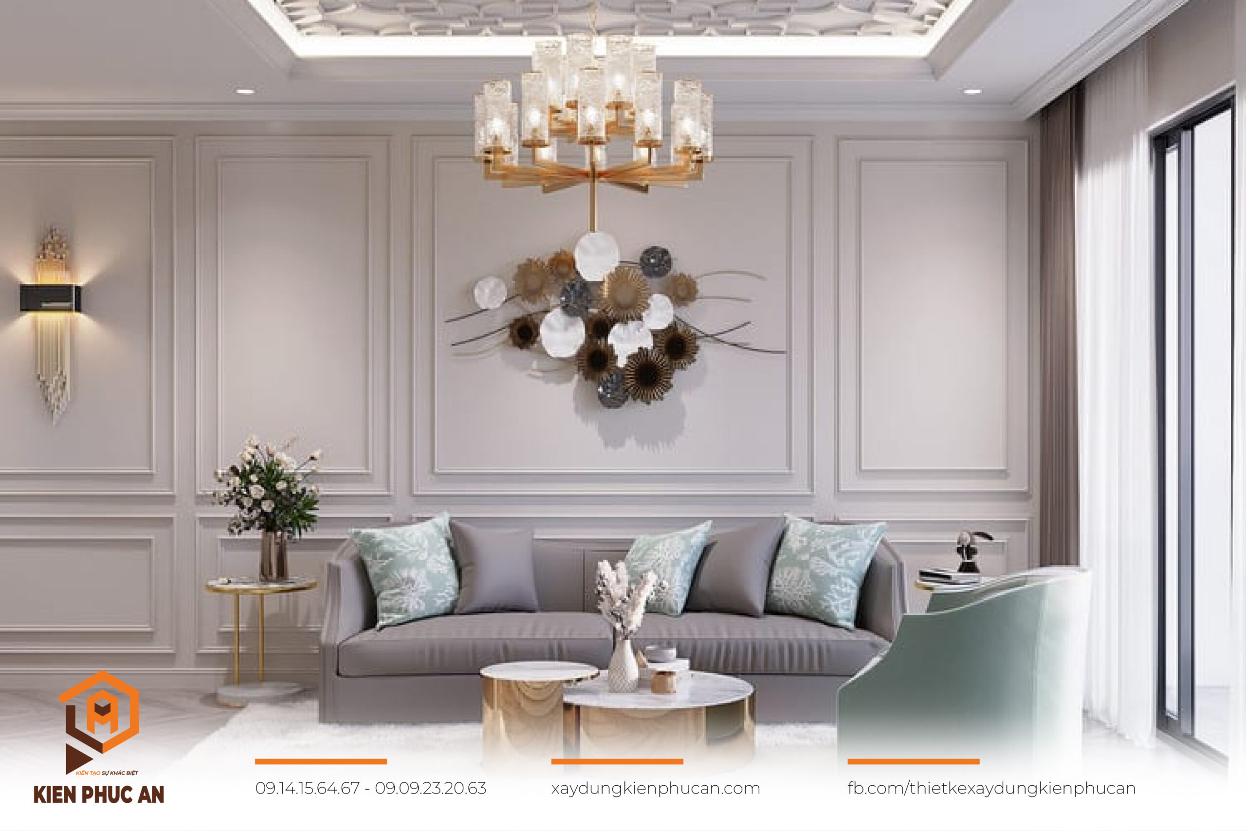 Phòng ngủ chung cư tân cổ điển