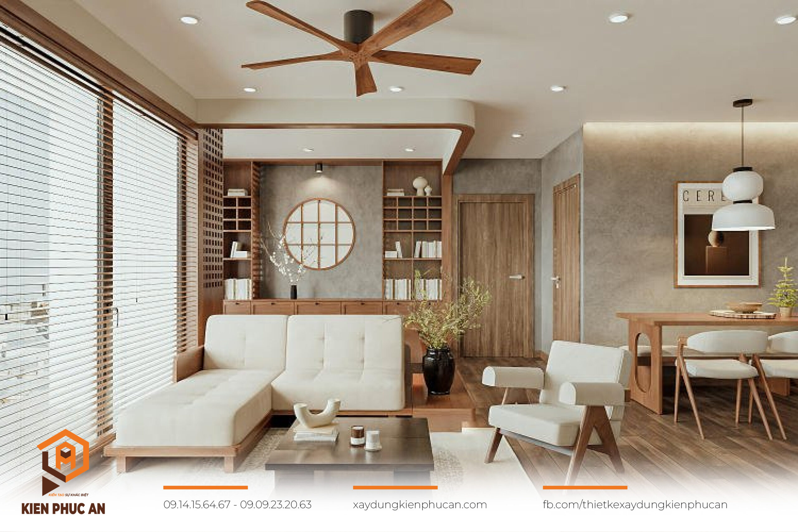 Mẫu chung cư phong cách Japandi