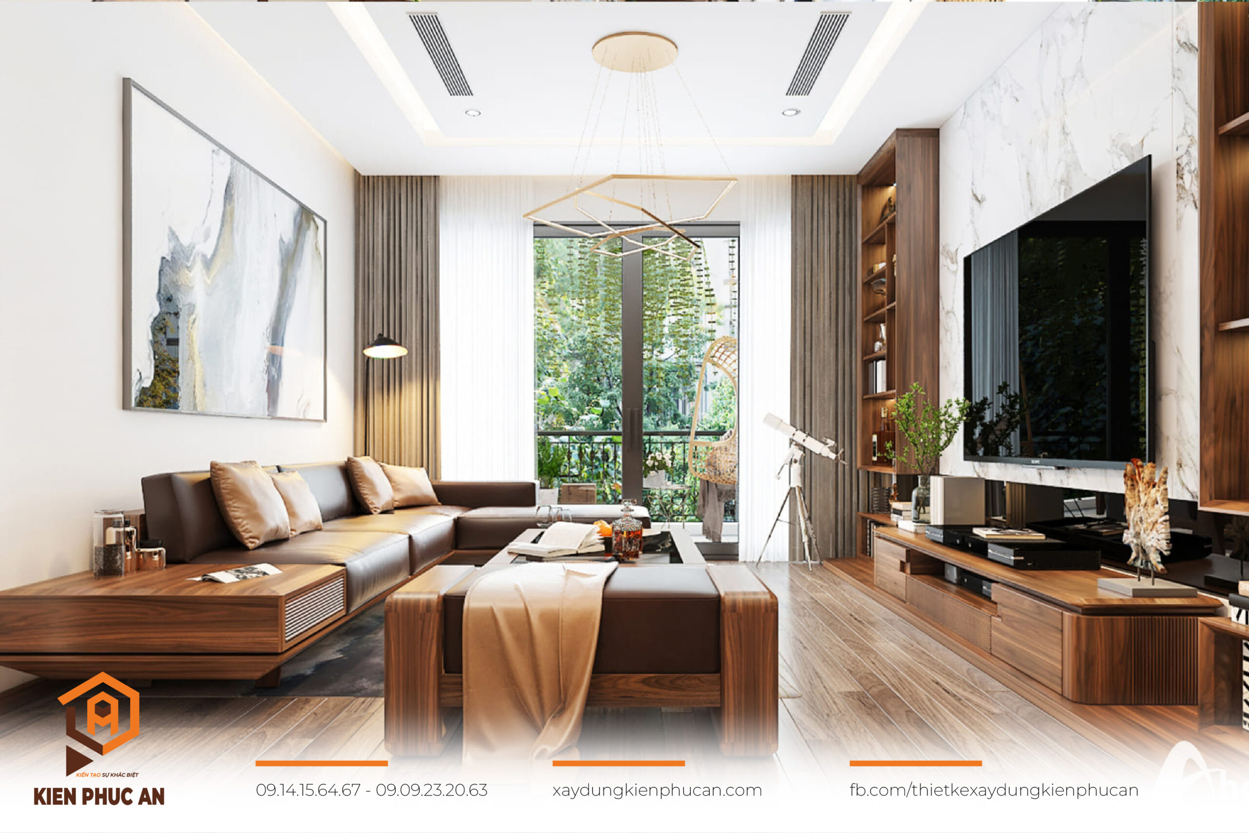 Nội thất chung cư 90m2 Scandinavian