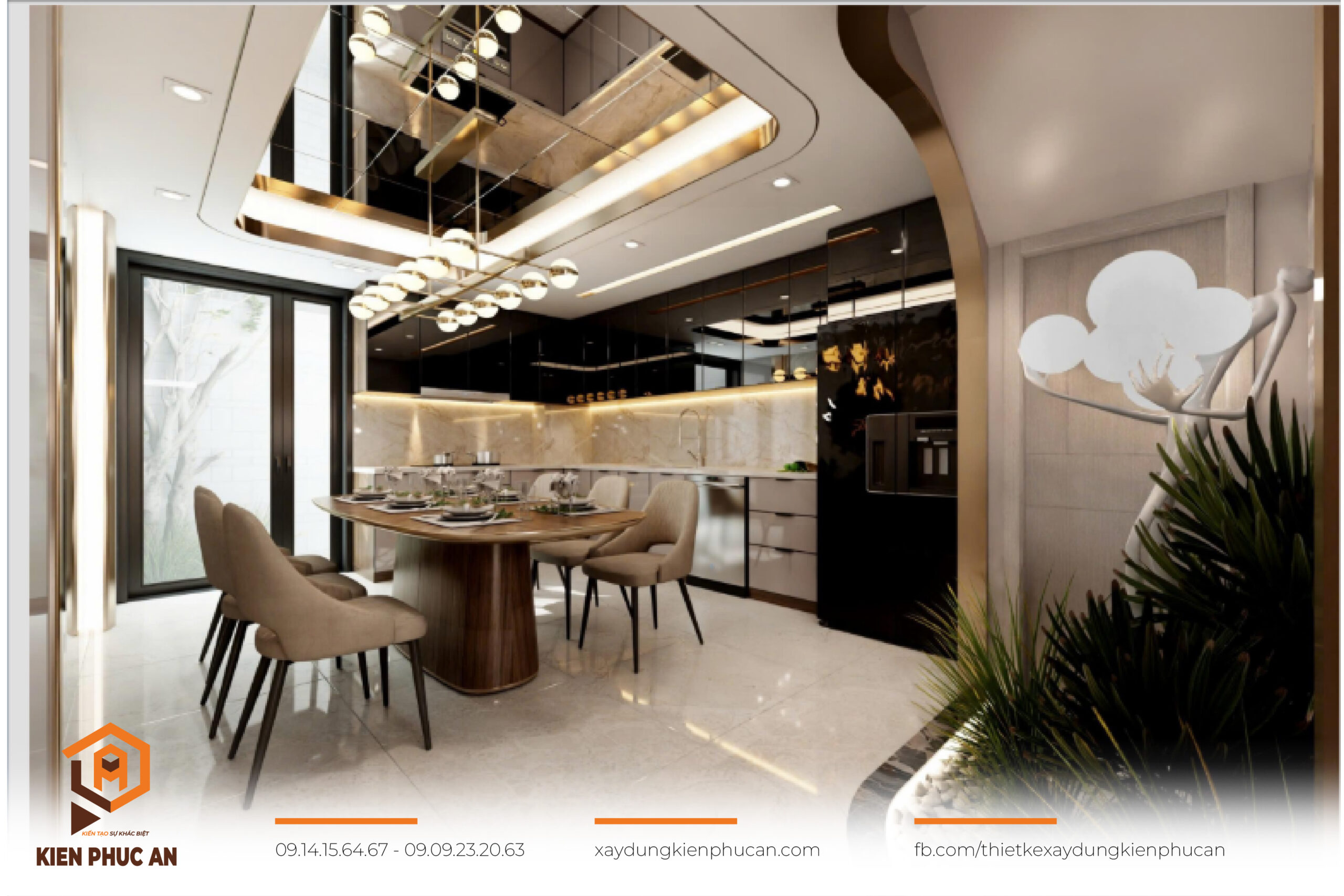 Các dự án thiết kế nội thất của Kiến Phúc An